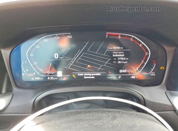 3MW5R1J00L8B20341 2020 BMW 3 SERIES White ხელსაწყოთა პანელის ხედი