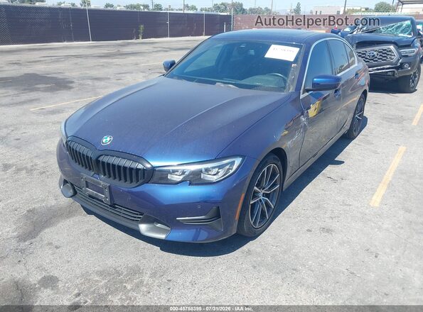 3MW5R1J02L8B10474 2020 BMW 3 SERIES Синий Передняя левая четверть