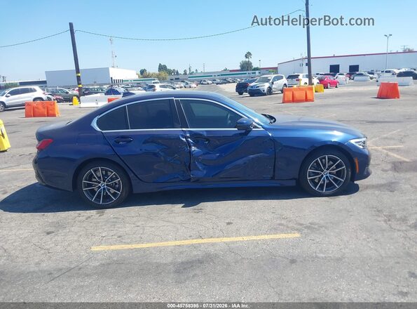 3MW5R1J02L8B10474 2020 BMW 3 SERIES Синий Вид задней части салона