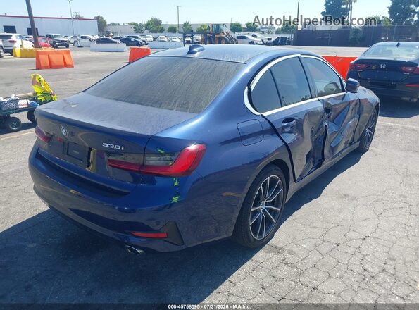 3MW5R1J02L8B10474 2020 BMW 3 SERIES Синий Задняя правая четверть
