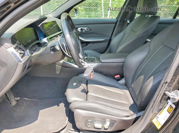 3MW5R1J04L8B22075 2020 BMW 3 SERIES Black Вид салону спереду