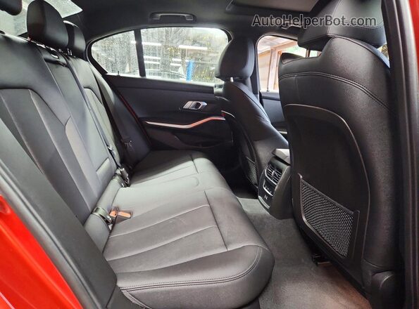 3MW5R1J04M8C03143 2021 BMW 3 SERIES Orange Rear seats view