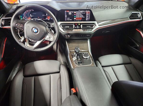 3MW5R1J04M8C03143 2021 BMW 3 SERIES Orange Dashboard view