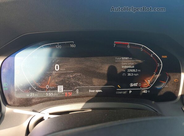 3MW5R1J07N8C70675 2022 BMW 3 SERIES Черный Вид щитка приборов