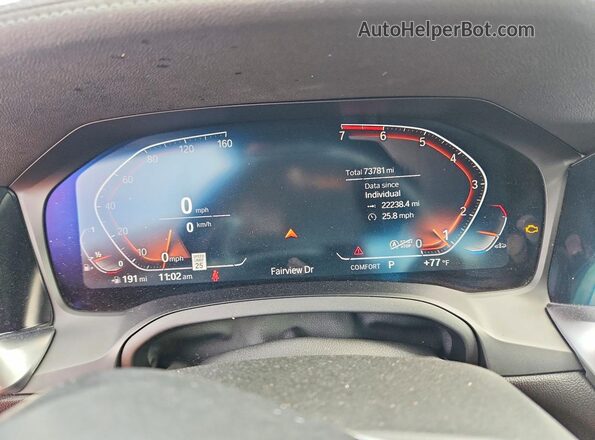 3MW5R1J09M8C02599 2021 BMW 3 SERIES Black Vista del cuadro de instrumentos
