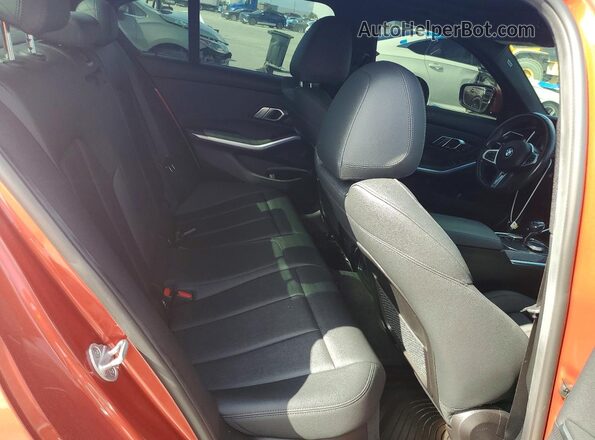 3MW5R1J0XM8B52425 2021 BMW 3 SERIES Orange უკანა სავარძლების ხედი