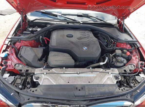 3MW5R7J00N8C65708 2022 BMW 3 SERIES Red Вид ззаду