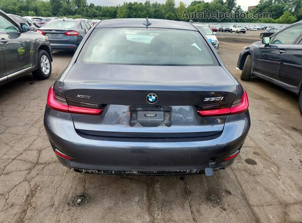 3MW5R7J03M8B53385 2021 BMW 3 SERIES Gray უკანა ხედი