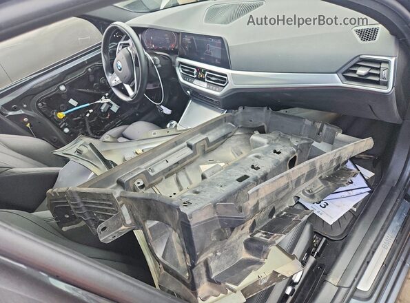 3MW5R7J03M8B53385 2021 BMW 3 SERIES Gray წინა პანელის ხედი