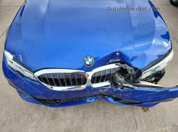 3MW5R7J04M8B72656 2021 BMW 3 SERIES Синий Вид задней части салона