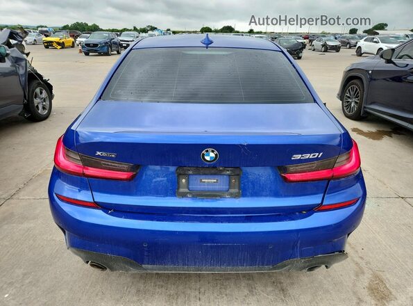 3MW5R7J04M8B72656 2021 BMW 3 SERIES Синий Вид сзади