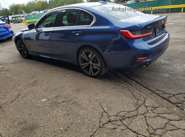 3MW5R7J04M8C06398 2021 BMW 3 SERIES Синий Задняя левая четверть