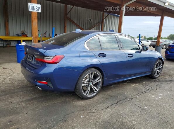 3MW5R7J04M8C06398 2021 BMW 3 SERIES Синий Задняя правая четверть