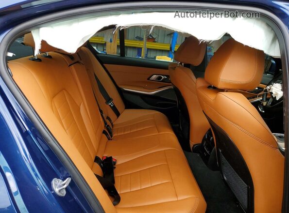 3MW5R7J04M8C06398 2021 BMW 3 SERIES Синий Вид задних сидений