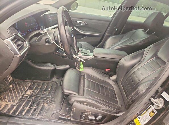 3MW5R7J04M8C15540 2021 BMW 3 SERIES Black Вид салону спереду