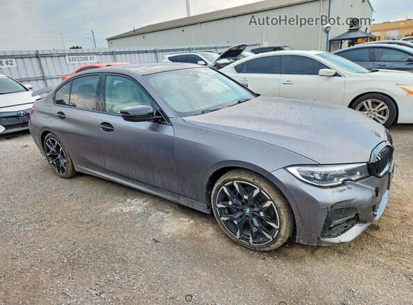 3MW5R7J05M8B83343 2021 BMW 3 SERIES Gray Przód prawy
