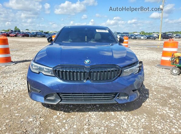 3MW5R7J06M8B73193 2021 BMW 3 SERIES Blue Front view