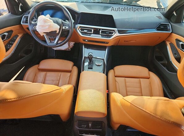 3MW5R7J06M8B96036 2021 BMW 3 SERIES Blue Առջևի վահանակի տեսք