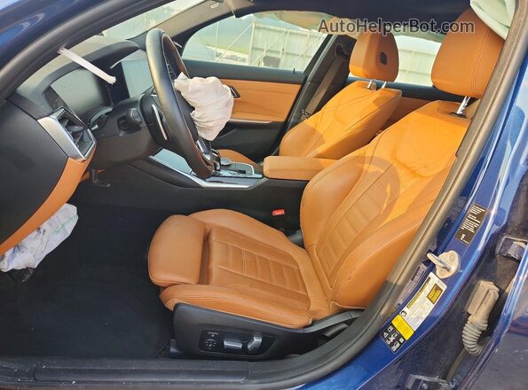 3MW5R7J06M8B96036 2021 BMW 3 SERIES Blue Սալոնի դիմացի տեսք