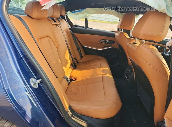 3MW5R7J06M8B96036 2021 BMW 3 SERIES Blue Հետևի նստատեղերի տեսք