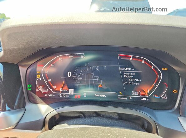 3MW5R7J07L8B08321 2020 BMW 3 SERIES White ხელსაწყოთა პანელის ხედი
