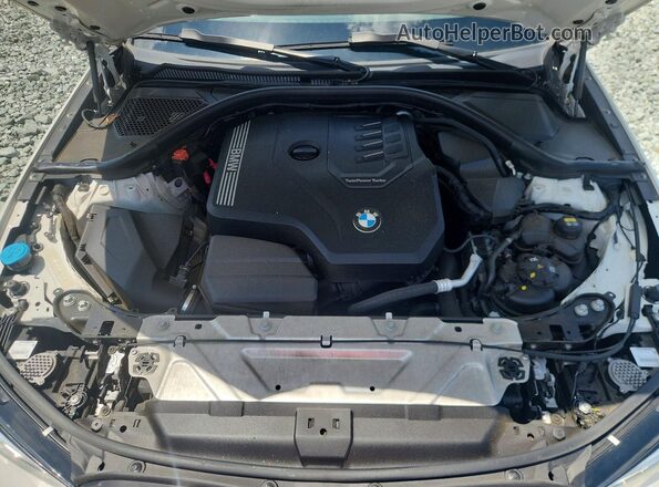 3MW5R7J07M8B49582 2021 BMW 3 SERIES White Widok wnętrza z tyłu