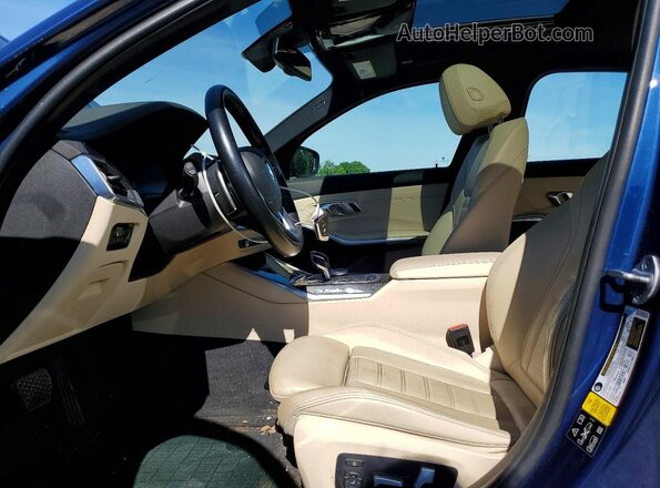 3MW5R7J07M8B87555 2021 BMW 3 SERIES Синий Вид салона спереди