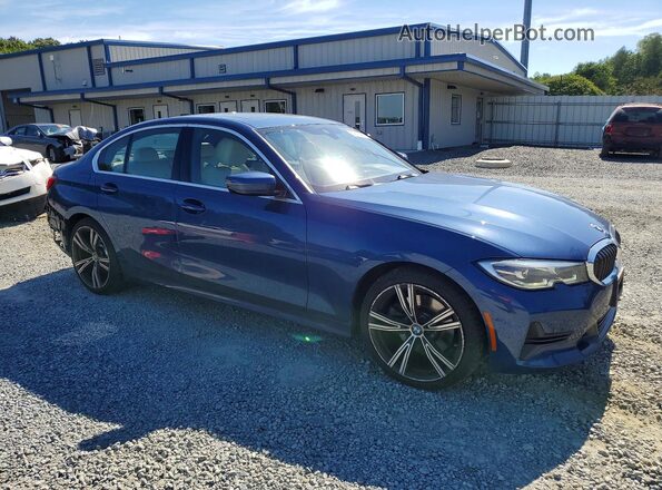 3MW5R7J07M8B87555 2021 BMW 3 SERIES Синий Передняя правая четверть