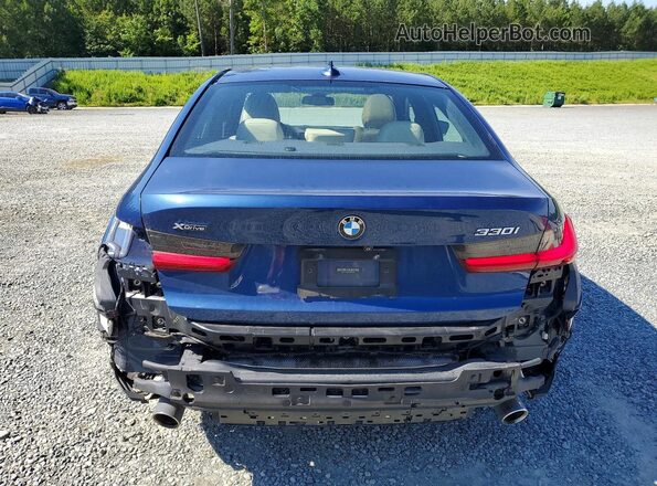 3MW5R7J07M8B87555 2021 BMW 3 SERIES Синий Вид сзади
