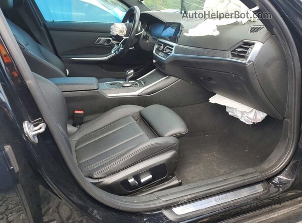 3MW5R7J07M8C05973 2021 BMW 3 SERIES Black Widok wnętrza z przodu