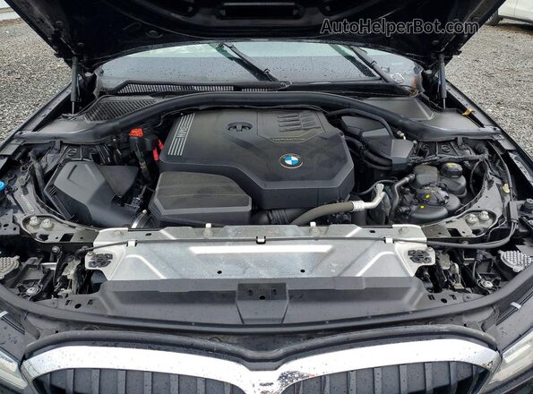 3MW5R7J07M8C05973 2021 BMW 3 SERIES Black Widok wnętrza z tyłu