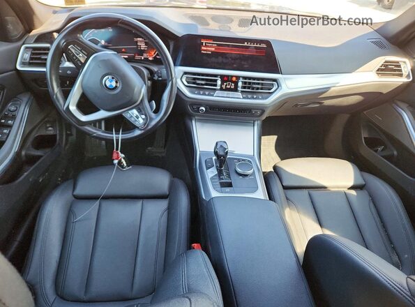 3MW5R7J0XL8B14792 2020 BMW 3 SERIES Blue Widok deski rozdzielczej