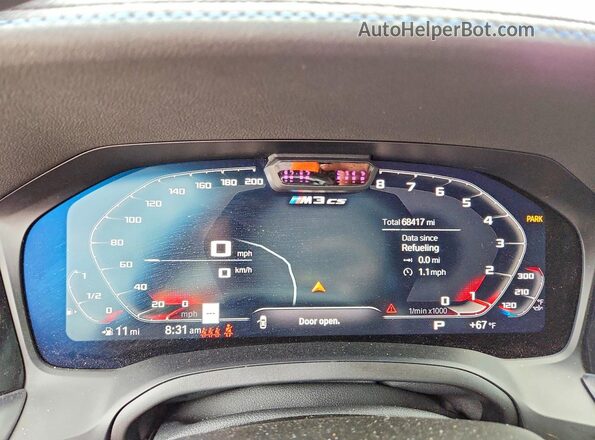3MW5R7J0XM8B82138 2021 BMW 3 SERIES Gray Vista del cuadro de instrumentos