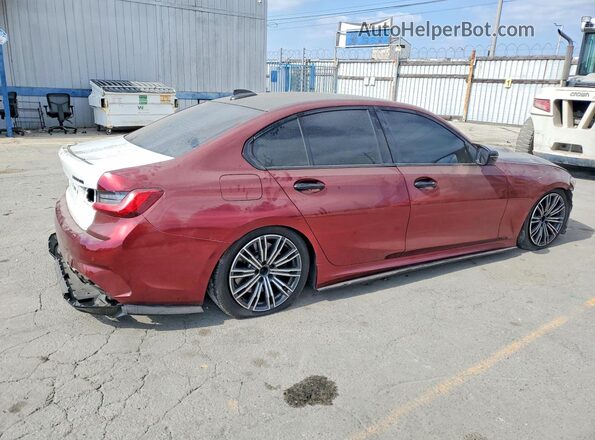 3MW5U7J02M8B57507 2021 BMW M3 Red Հետևի աջ