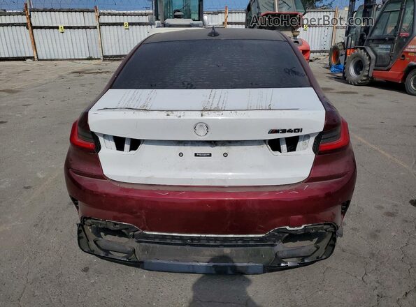 3MW5U7J02M8B57507 2021 BMW M3 Red Հետևի տեսք
