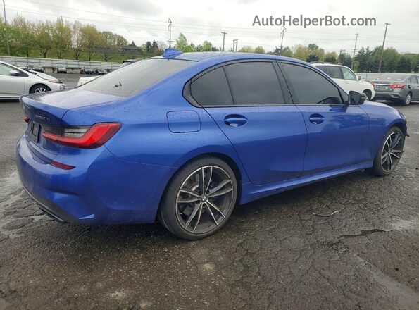 3MW5U9J05M8B67993 2021 BMW M3 Blue Задня права чверть