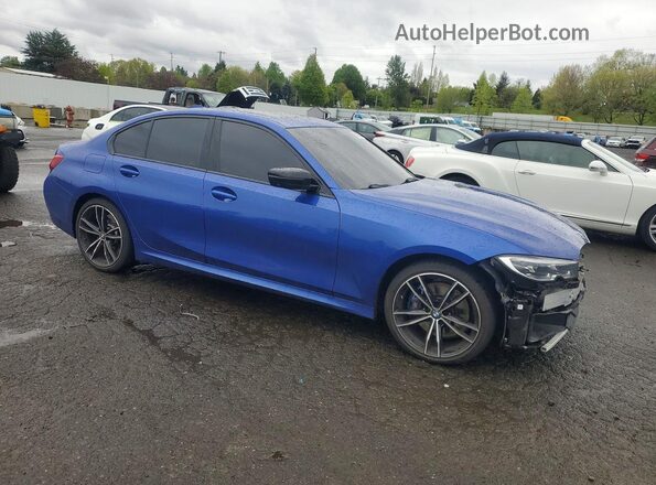 3MW5U9J05M8B67993 2021 BMW M3 Blue Передня права чверть