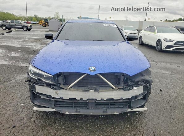 3MW5U9J05M8B67993 2021 BMW M3 Blue Вид спереду