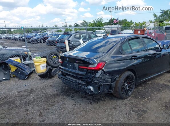 3MW5U9J09N8C36816 2022 BMW M3 Black Հետևի աջ