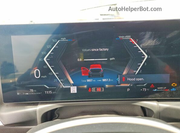 3MW69FF04R8E83972 2024 BMW 3 SERIES Black ხელსაწყოთა პანელის ხედი