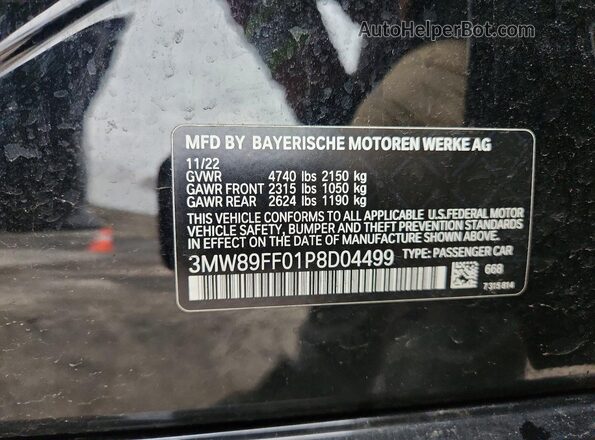 3MW89FF01P8D04499 2023 BMW 3 SERIES Black ძრავის განყოფილების ხედი