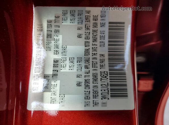 3MYDLBJV2LY704629 2020 TOYOTA YARIS Red Widok wnętrza 360 stopni