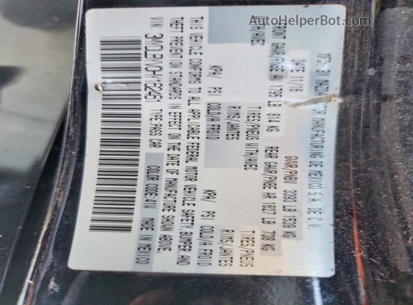 3MYDLBYV0HY162461 2017 TOYOTA YARIS Black 