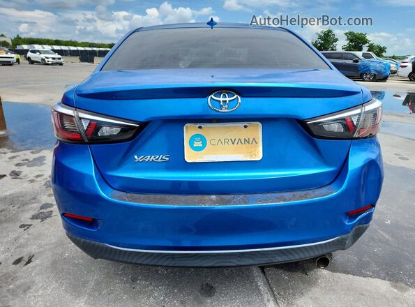 3MYDLBYV0KY511321 2019 TOYOTA YARIS Blue Вид ззаду