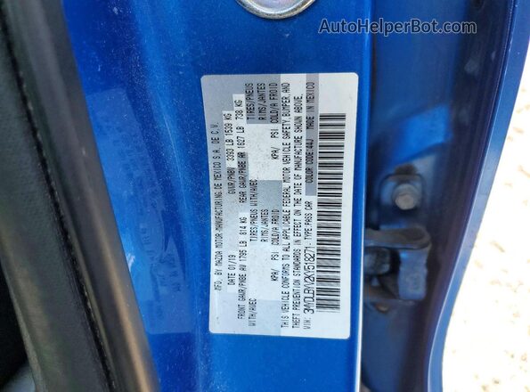 3MYDLBYV2KY518271 2019 TOYOTA YARIS Blue Vista del compartimento del motor