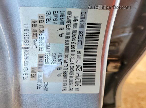 3MYDLBYV3HY195227 2017 TOYOTA YARIS Silver Vista de la etiqueta del VIN