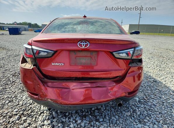 3MYDLBYV5LY707935 2020 TOYOTA YARIS Burgundy Вид ззаду