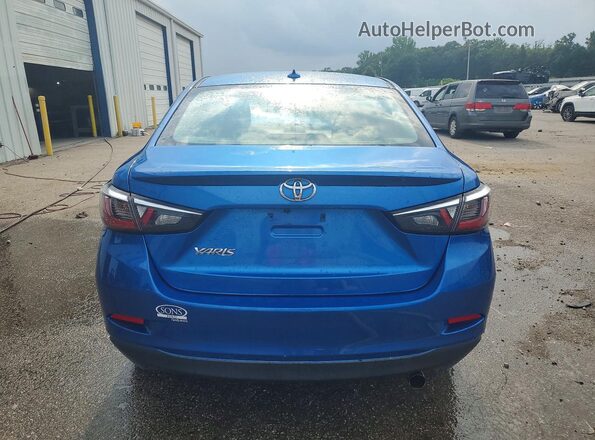 3MYDLBYV6KY508889 2019 TOYOTA YARIS Blue Rear view