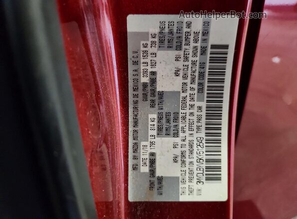 3MYDLBYV6KY512649 2019 TOYOTA YARIS Red Vista del compartimento del motor