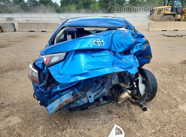 3MYDLBYV7HY148962 2017 TOYOTA YARIS Blue Rear view